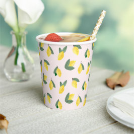 Vasos De Papel Ducha de Novia de Limón Italiano