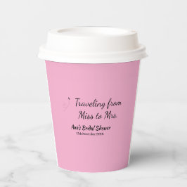 Vasos De Papel Ducha de novia de viaje agregar nombre fecha perde