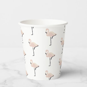Vasos De Papel Ducha de Novia Flamenco Rosa Retro Último Flamenco