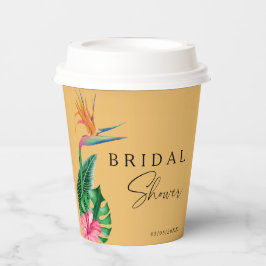 Vasos De Papel ducha de novia floral tropical