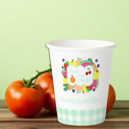 Vasos De Papel Ducha de Novia Fresh Off The Market