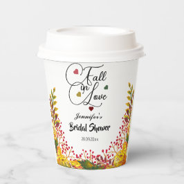 Vasos De Papel Ducha de Novia Guión Enamorarse 