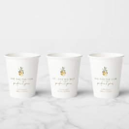 Vasos De Papel Ducha de novia perfecta pera floral