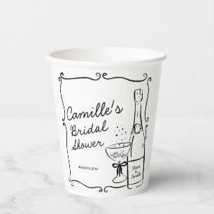 Vasos De Papel Ducha de novias brunch y bubbly