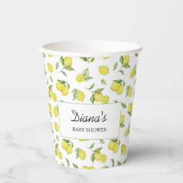 Vasos De Papel Ducha de verano de limones para bebé