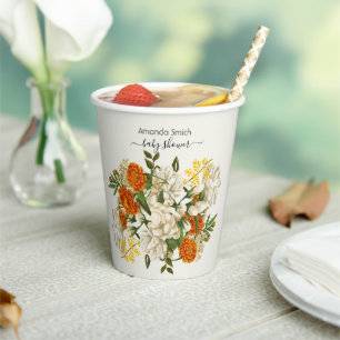 Vasos De Papel Ducha floral mexicana Cinco de mayo para bebé