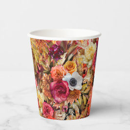 Vasos De Papel Ducha gótica floral oscura y amorosa