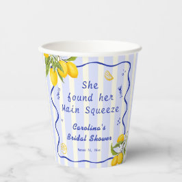 Vasos De Papel Ducha Nupcial Main Squeeze Limón