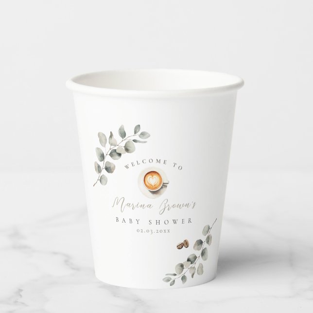 Vasos De Papel Ducha para bebes de café (Anverso)