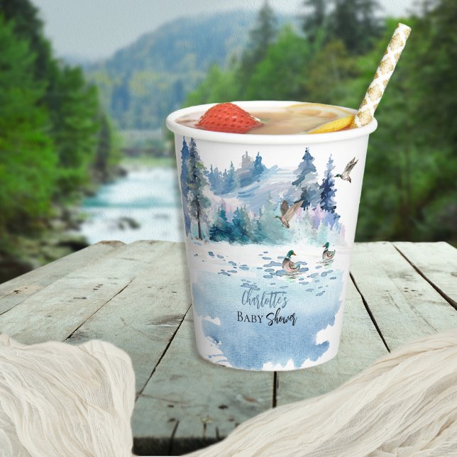 Vasos De Papel Ducks Woodland Forest Nature Boy Baby Shower (Subido por el creador)
