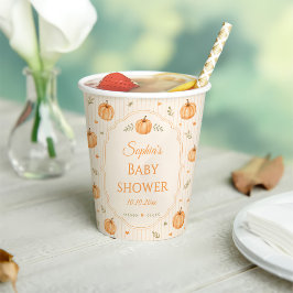 Vasos De Papel Duende de Calabaza Baby Shower