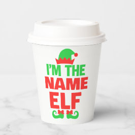 Vasos De Papel Duende de Navidad Personalizado