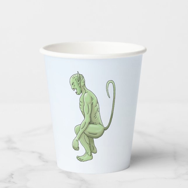 Vasos De Papel Duende Verde (Anverso)