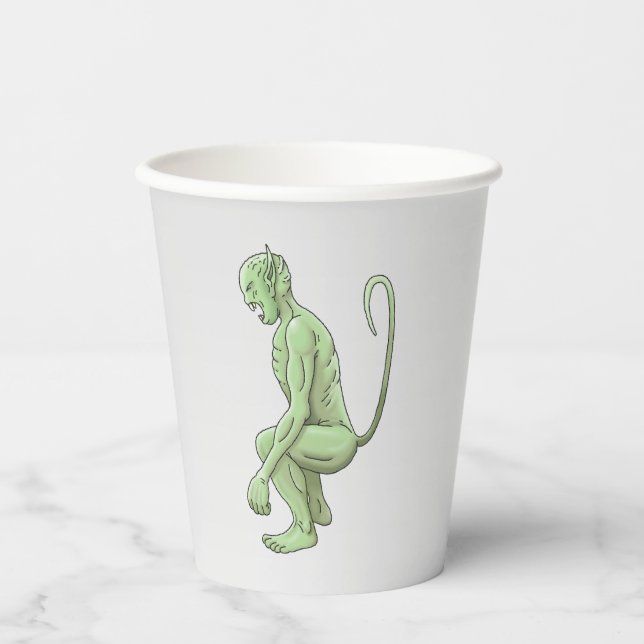 Vasos De Papel Duende Verde (Anverso)