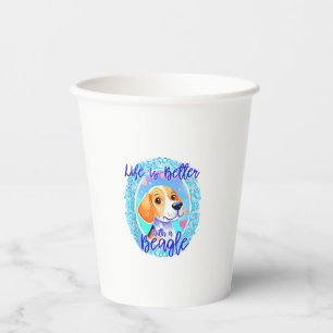 Vasos De Papel Dueño beagle perro cachorro mamá beagle perro ador