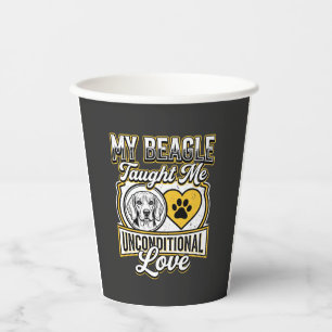 Vasos De Papel Dueño de perro Beagle amor incondicional