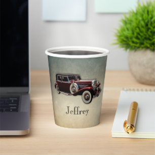 Vasos De Papel Duesenberg/Duesy Model J Classic Car Personalizado