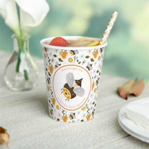 Vasos De Papel Dulce Abeja Bumblebee Baby Shower