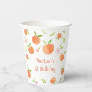Vasos De Papel Dulce como Cumpleaños De Peach