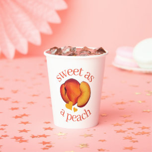 Vasos De Papel Dulce como melocotón 16 decimosexto cumpleaños