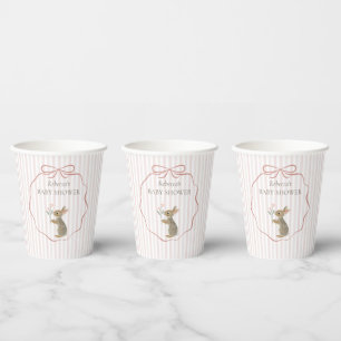 Vasos De Papel Dulce Conejo del Bosque Aquarela Fiesta de Bebé Ni