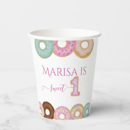 Vasos De Papel Dulce cumpleaños de Donut | Fiesta infantil colori