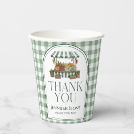 Vasos De Papel Dulce Despertar Verde Salvia Fresco Del Mercado