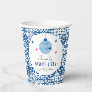 Vasos De Papel Dulce Dieciséis Dancing Queen Greek Disco musical