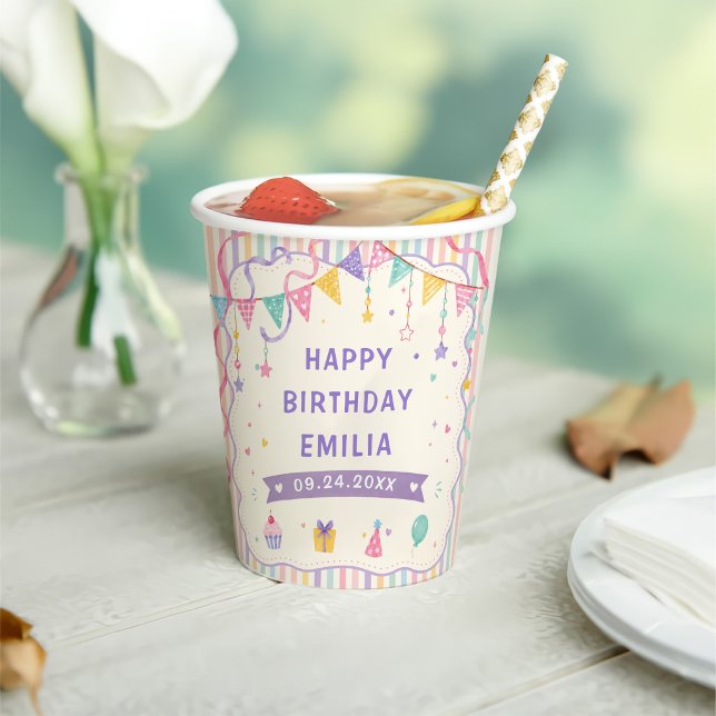 Vasos De Papel Dulce Fiesta de Cumpleaños (Subido por el creador)