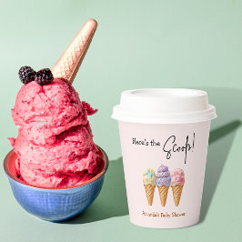 Vasos De Papel Dulce helado verano aquí Scoop Baby Shower