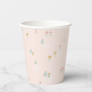 Vasos De Papel Dulce jardín floral de dibujos animados cumpleaños