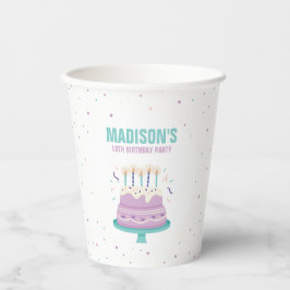 Vasos De Papel Dulce Pastel de Cumpleaños Niños Fiesta de Cumplea