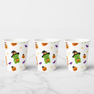 Vasos De Papel Dulce patrón sin fisuras de Halloween – Calabazas