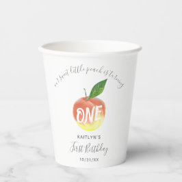 Vasos De Papel Dulce Peach First Birthday
