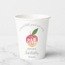 Vasos De Papel Dulce Peach First Birthday