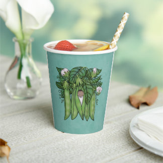Vasos De Papel Dulce Peas Étnica Jardín Temático Baby Shower