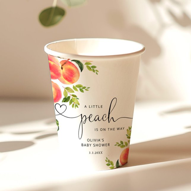 Vasos De Papel Dulce pequeña durazno de bebé (Subido por el creador)