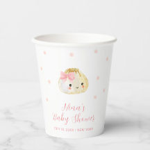 Dulce rosado Pequeño Chica Dumpling Baby Shower