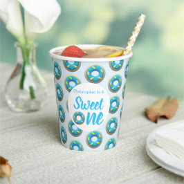 Vasos De Papel Dulce Un Donut Primer Cumpleaños