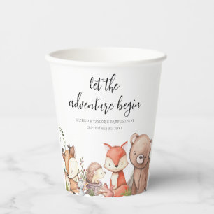 Vasos De Papel Dulce Woodland Bebé