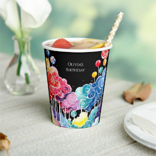 Vasos De Papel Dulce y caprichoso cumpleaños de Candyland