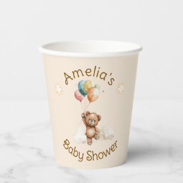 Vasos De Papel Dulce y pequeño en el camino hacia un Baby Shower 