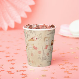 Vasos De Papel Dulces de París de época