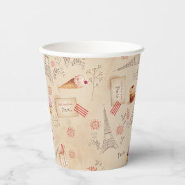 Vasos De Papel Dulces de París de época