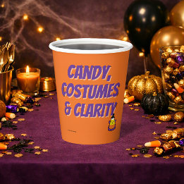 Vasos De Papel Dulces, disfraces y claridad | Fiesta de Halloween