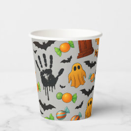 Vasos De Papel Dulces y sombras fantasmales