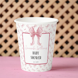 Vasos De Papel Duste color de agua rosado de vaca Baby Shower