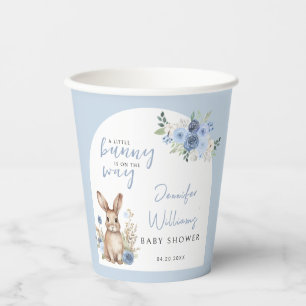 Vasos De Papel Dusto conejo floral azul cielo de niño ducha cucha