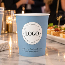 Dusty Blue Add Personalizado Empresa Fiesta de log