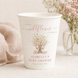 Vasos De Papel Dusty Rose Boho Chic Pequeño Baby Shower de Florec